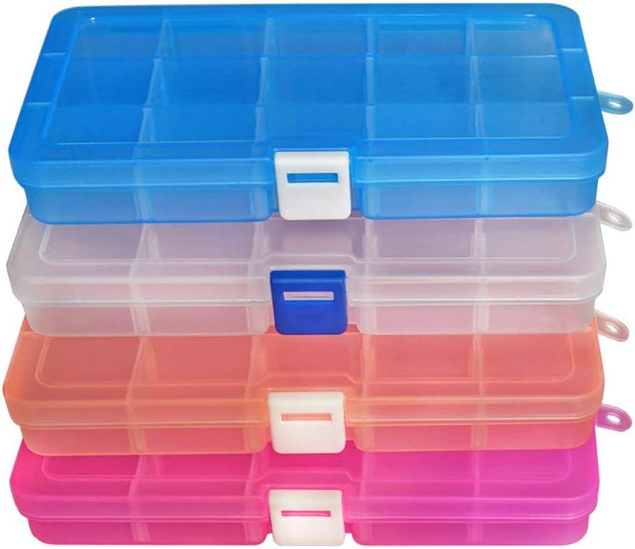 Plastic Organizer Container Storage Box Adjustable Dividers Beads