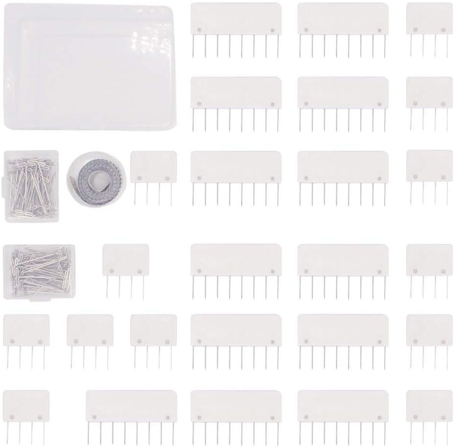 LAMXD Knit Blocking Pins Kit Knit Blocking Combs Set of 25 Combs for  Blocking Knitting Crochet Lace or Needlework Projects Extra 100 T-pins for  use with Blocking Mats for Knitting Mat