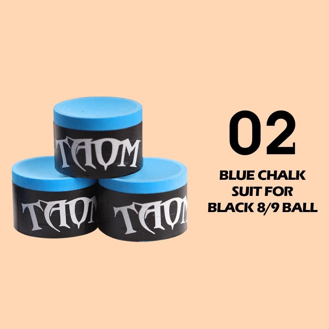 TAOM Chalk Round Blue Green Colors Billiard Chalk Pool Snooker Chalk  Accessories Blue chalk-1 piece