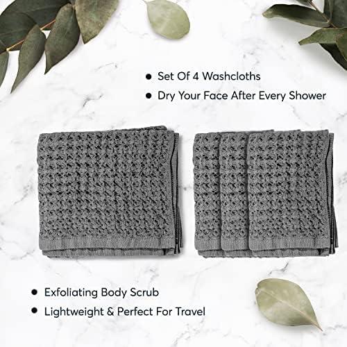 SUTERA - Waffle Hand Towel for Bathroom, Luxury Bath Towels Infused with  Silver Ions, Ultra Soft Absorbent Quick Drying Design Shower Towels