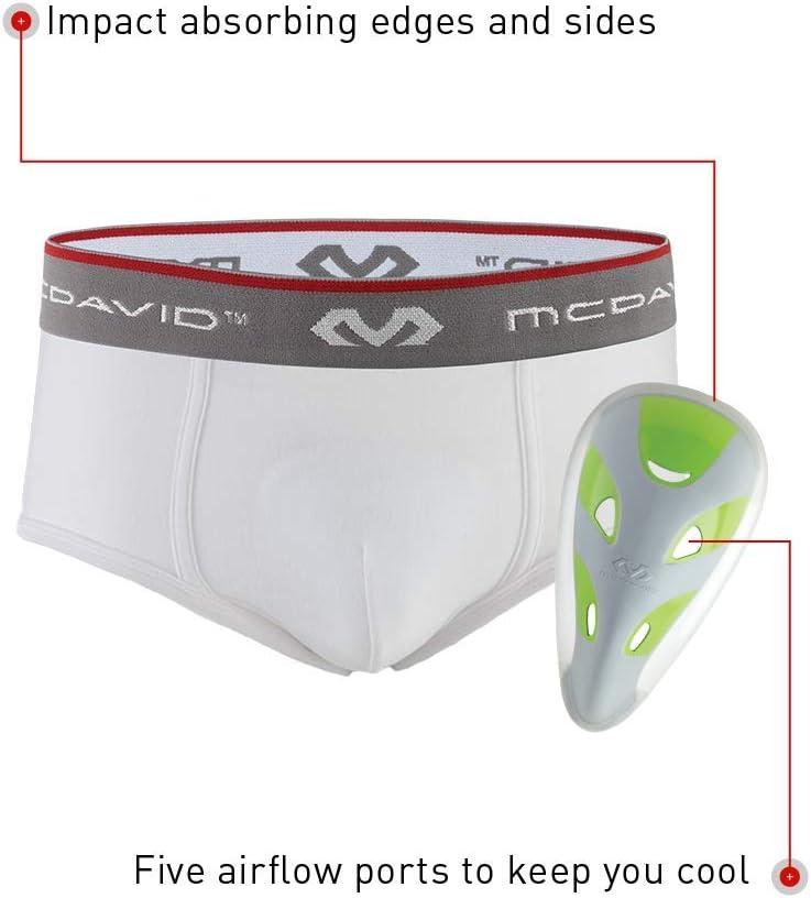McDavid Peewee and Youth Performance Brief with Flex Cup White Youth:  Regular