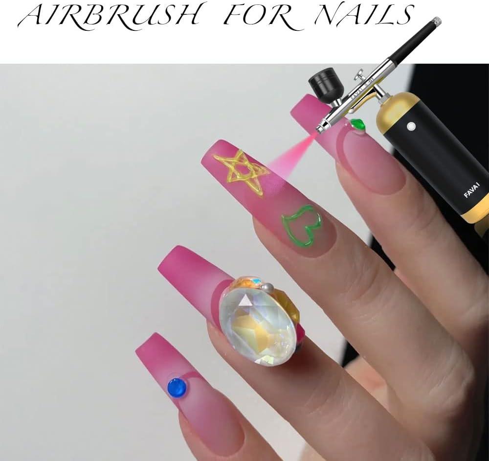 Favai Cordless Airbrush Kit, Airbrush Nail Machine, Airbrush Nail