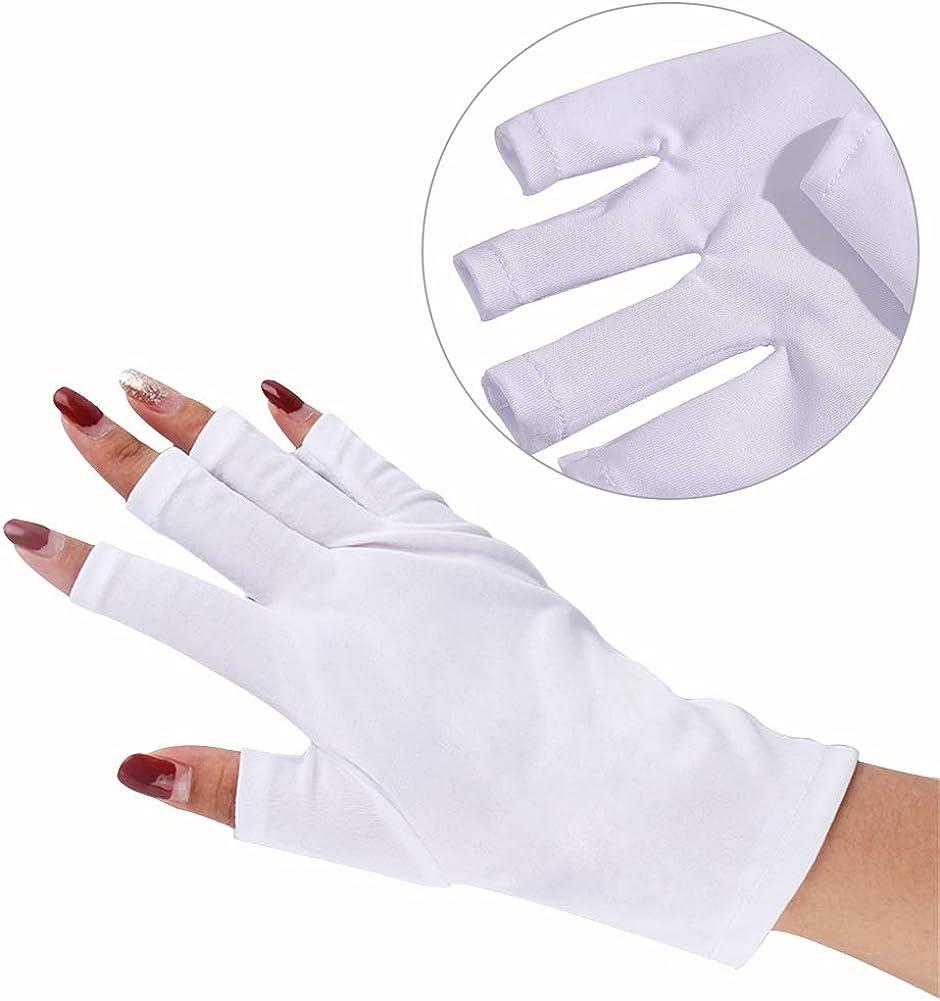 2 Pair UV Shield Gloves for UV Light Lamp Nail Dryer Anti UV Glove