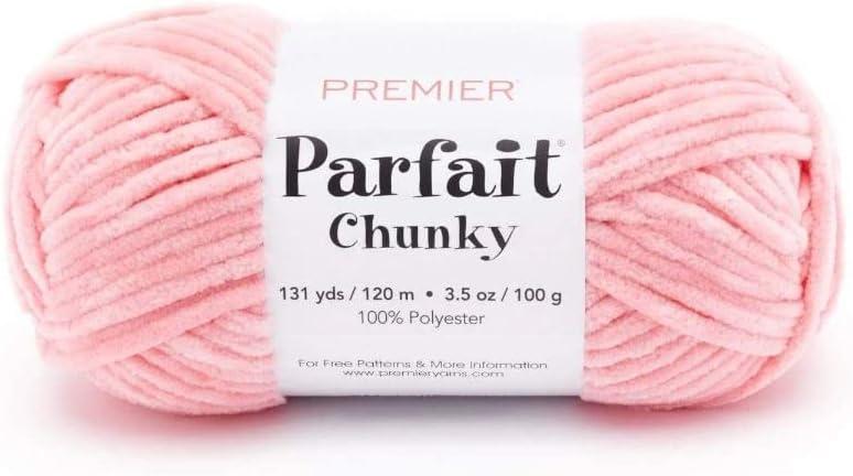 Premier Yarns Parfait Chunky - 3.5 Oz - #6 Super Bulky Weight - 3 Pack  Bundle with Bella's Crafts Stitch Markers (Mustard)