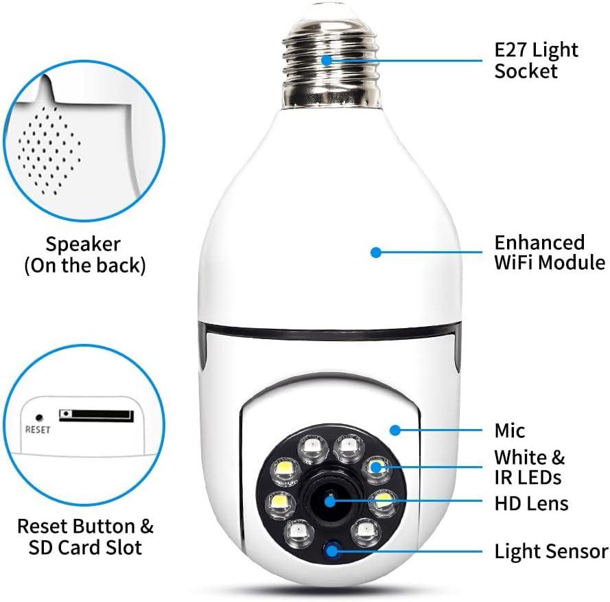 Cámara De Seguridad Wifi Exterior 360 Ip 1080p + Sd 64 Gb