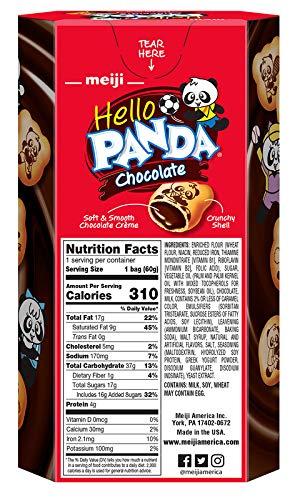 5 pack) Meiji Hello Panda Cookies, Chocolate Creme, 2.1 Oz 