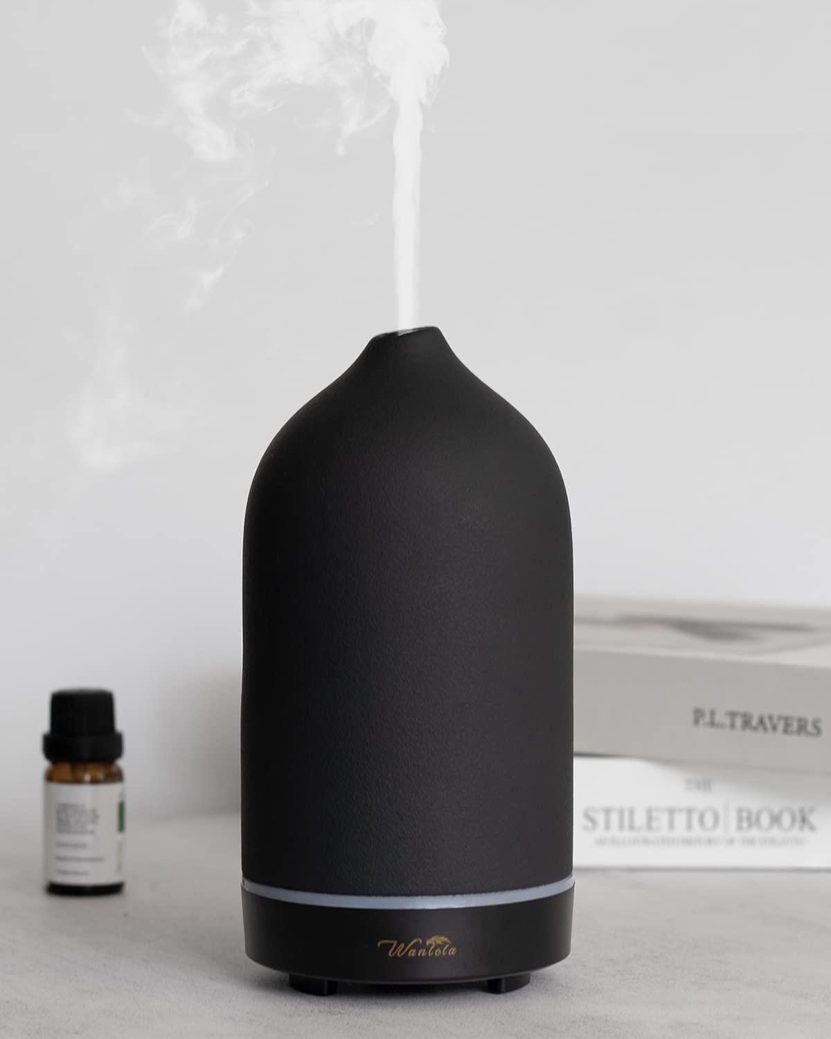 Wanlola Essential Oil Mist Living... [並行輸入品] Diffuser Aromatherapy Cool  Ceramic Diffuser,Ultrasonic Handcrafted Home,120ml for Diffuser for 