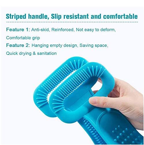 Silicone Back Scrubber for Shower, Exfoliating Lengthen Silicone Body  Scrubber, Silicone Bath Body Brush, Easy to Clean, Lathers Well,  Comfortable