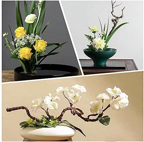 3 Pieces Flower Frogs Round Flower Arrangers Floral Fixed Tools Japanese  Flower Pin Holder Set with Kenzan Needle Straightener and Tape for Flower