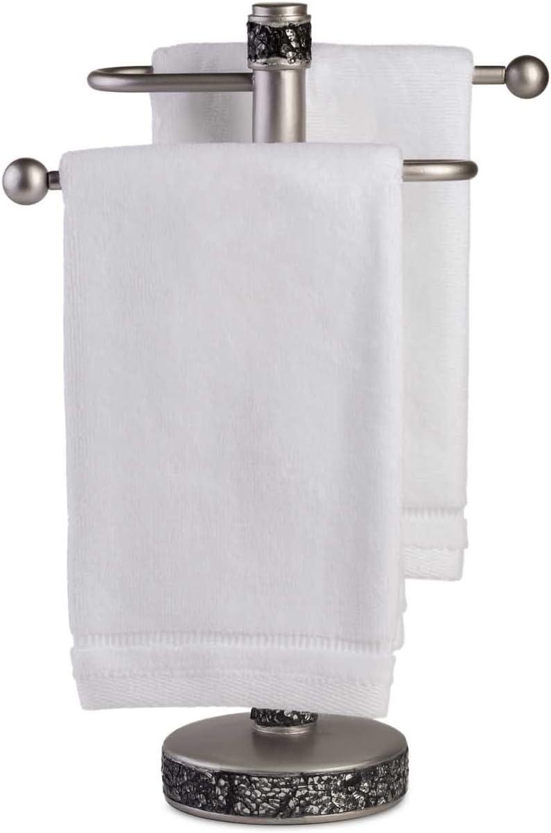 Cotton Velour Fingertip White Towel With White Lace (set of 4)