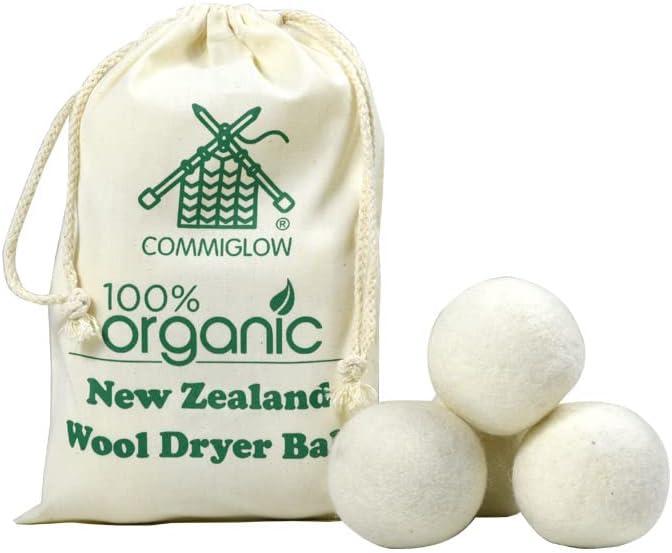 Wool Dryer Balls - Natural Fabric Softener, Reusable, Reduces