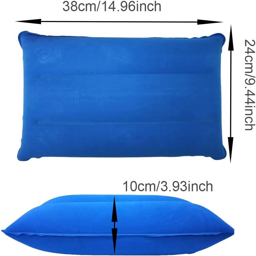 1pc Outdoor Portable Travel Inflatable Pillow, Solid Color,  Multi-functional, For Office Nap, Climbing, Cuddling, Lumbar Pillow, Dark  Purple Blue