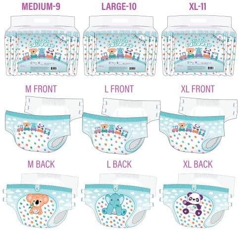 Rearz - Critter Caboose Brief Adult Printed Diapers - 12 Pack - 7600ml  (Large (33- 42))
