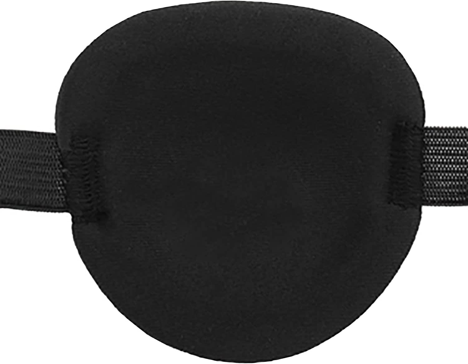 Misssix 3D Eye Patch for Adult and Kid Adjustable Eye Patch for Left or  Right Eyes Black