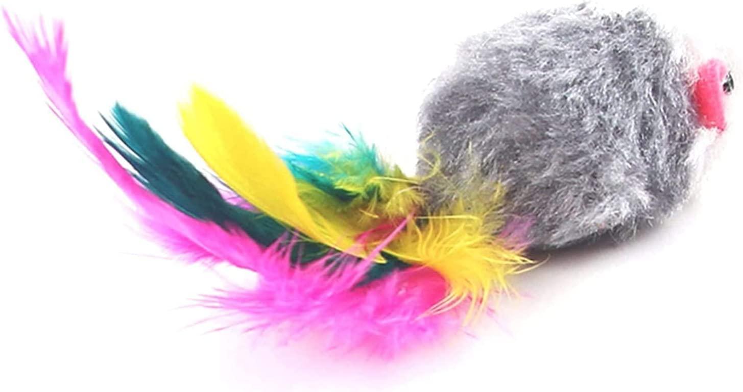 Pet Cat Toy Spring /Suction Cup /Bell Mice Mouse Feather Toy Funny Fur