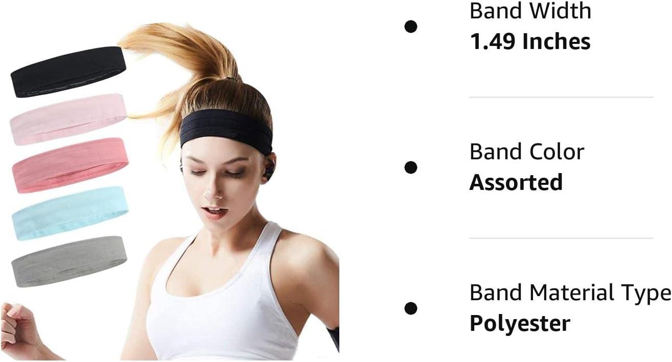 Workout Headbands for Women Men Non Slip Headband Sport Headbands  Sweatbands Elastic Sport Hair Bands for Yoga Running Sports Travel Indoor  Fitness