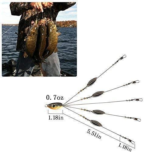 Ilure 5 Arms Alabama Umbrella Rig Fishing Ultralight Tripod Bass Lures Bait  Kit,Junior Ultralight Willow Blade Multi-Lure Rig : : Sports,  Fitness & Outdoors