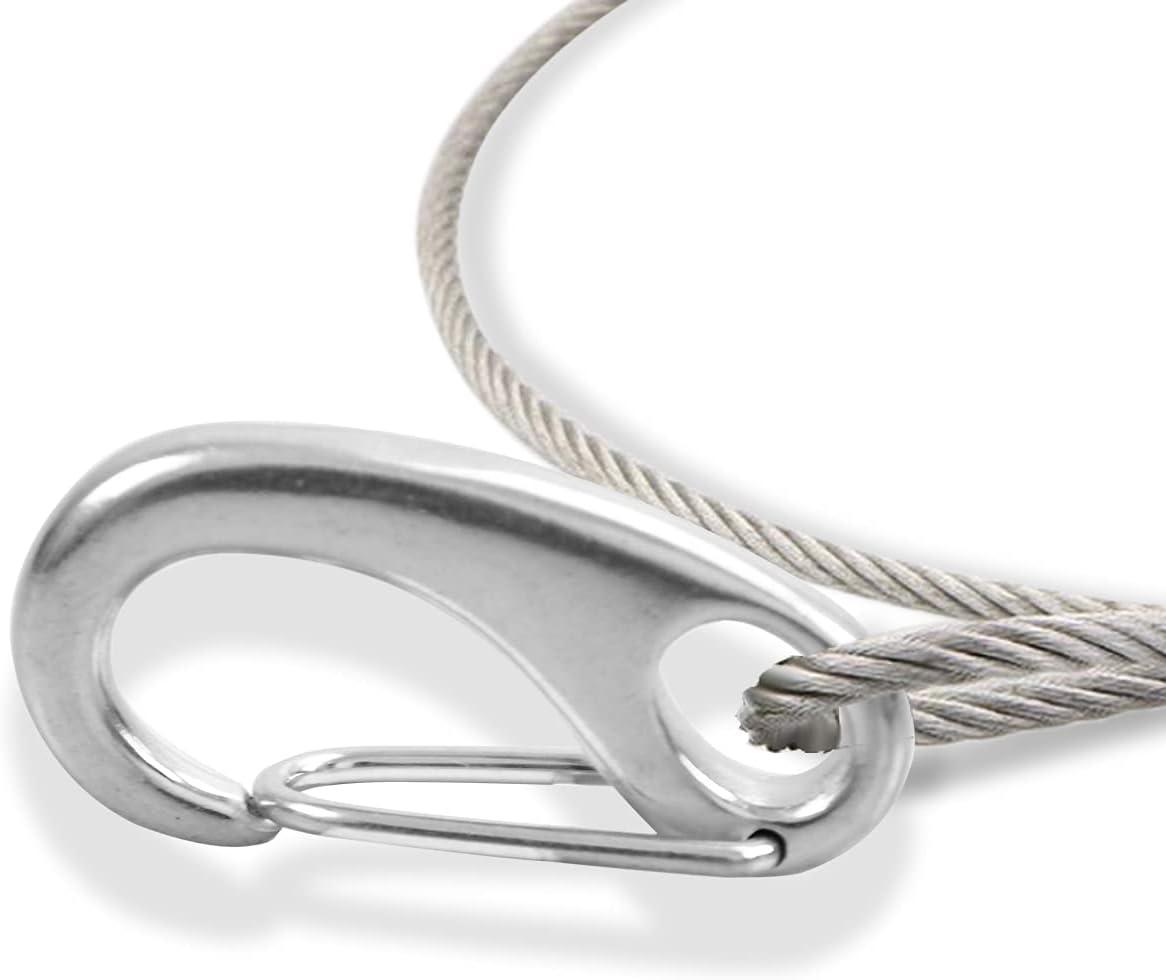  Spring Snap Hook, Tightly Fixed 316 Stainless Steel Double End Snap  Hook Versatile for Marine Grade Rope Chain Strap (100mm) : Industrial &  Scientific