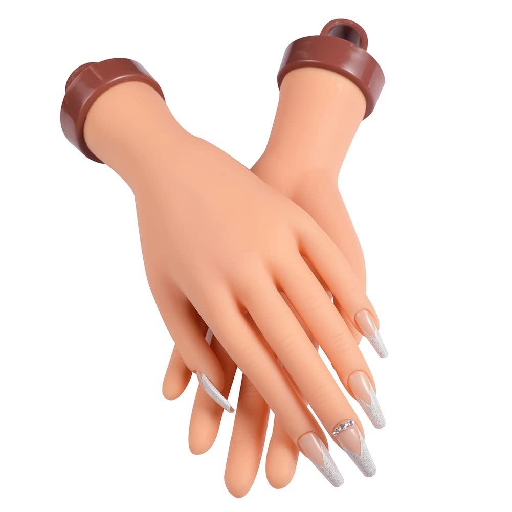 Fushen Acrylic Nail Practice Hand Silicon Nail Hand Practice