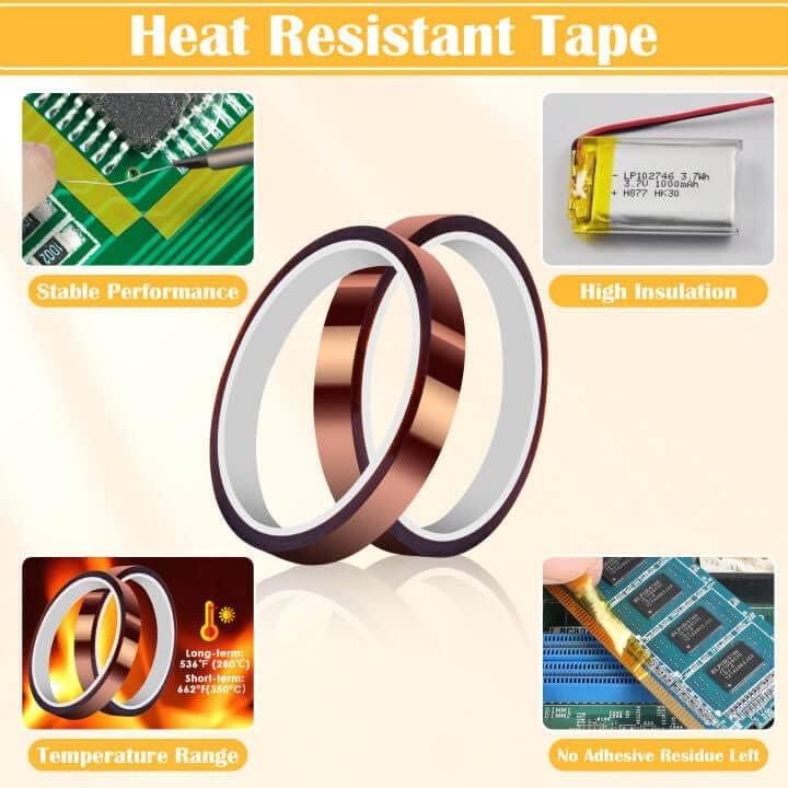 High Temperature Heat Resistant Tape No Residue Heat Transfer Tape for Heat  Sublimation Press and Heat Transfer Vinyl 3 packs