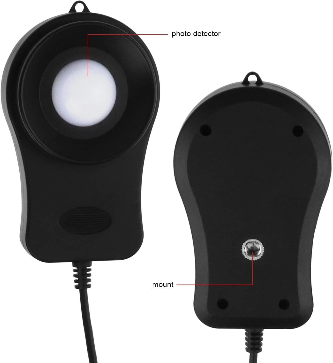GetUSCart- Light Meter Digital Lux Meter Handheld Illuminance Light Meter  with 360 Degree Rotating Sensor, 4 Digit LCD Display 0~200,000 Measurement  Range Luxmeter Tester for Plants, Headlights, Home & Office