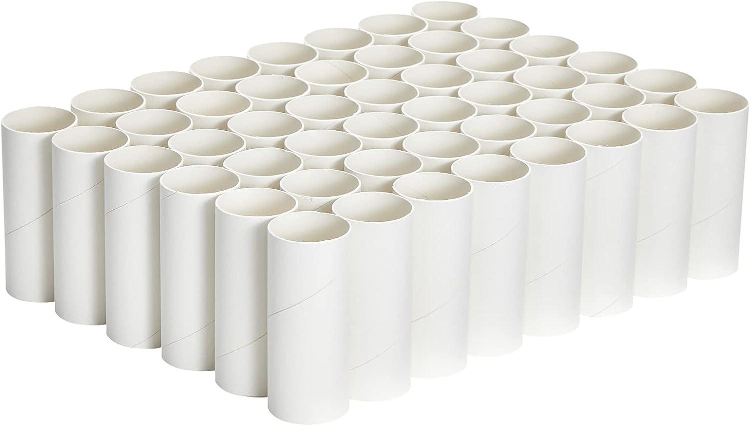 48 Pack Cardboard Tubes for Crafts, Empty Toilet Paper Rolls for Classroom,  DIY Projects (1.6 x 4 Inches) White