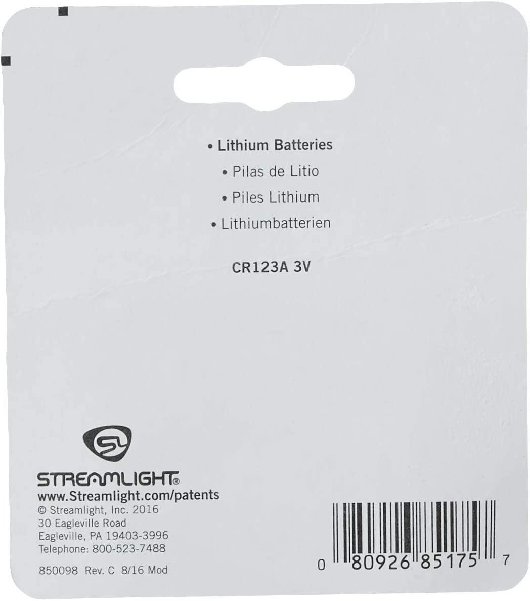 Streamlight 3V CR123A Lithium batteries