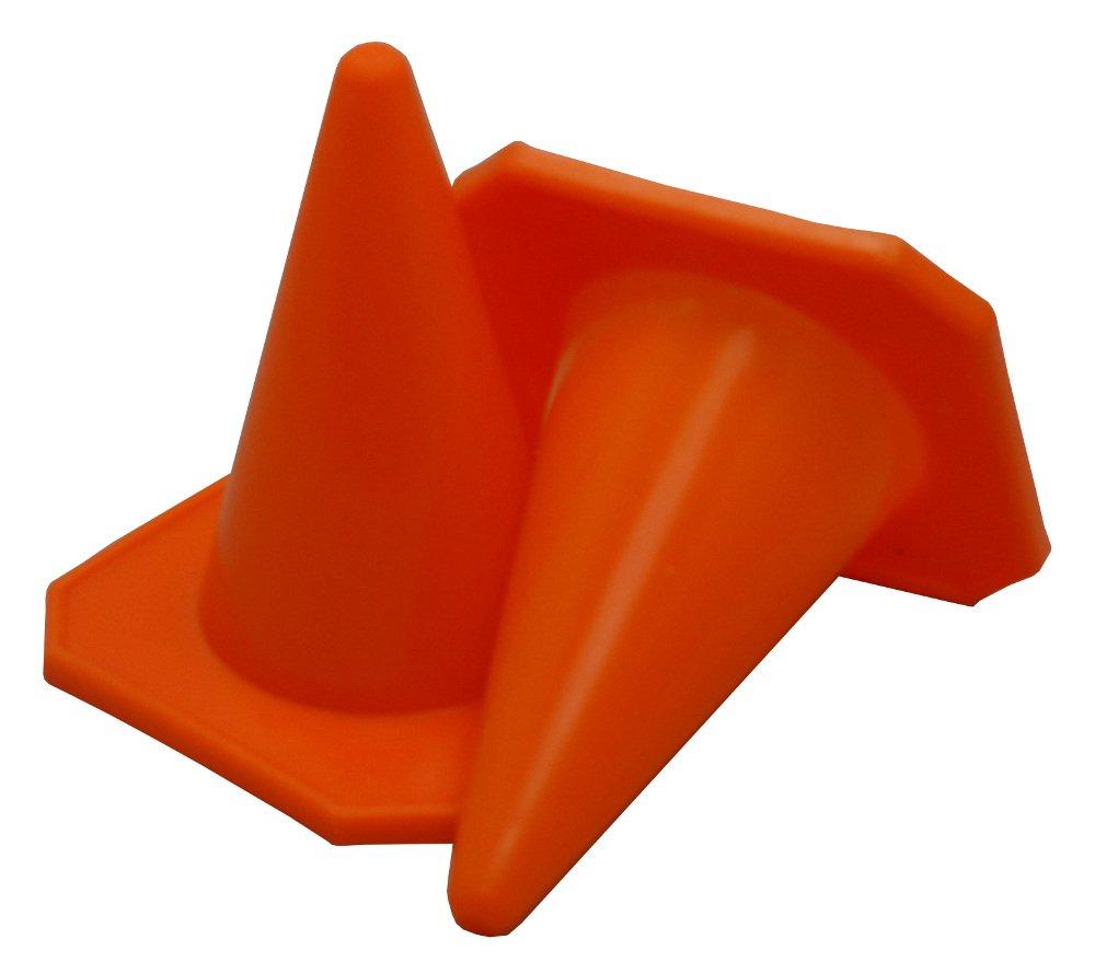 BlueDot Trading Bright Neon Colored Orange 4 Field Cone Markers