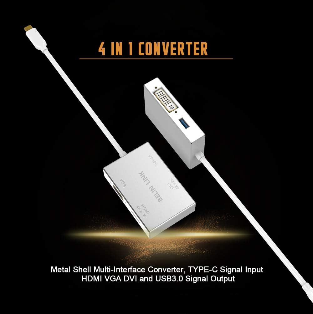 BELIN LINK USB C to HDMI DVI VGA USB 3.0 Adapter USB 3.1 Type-C