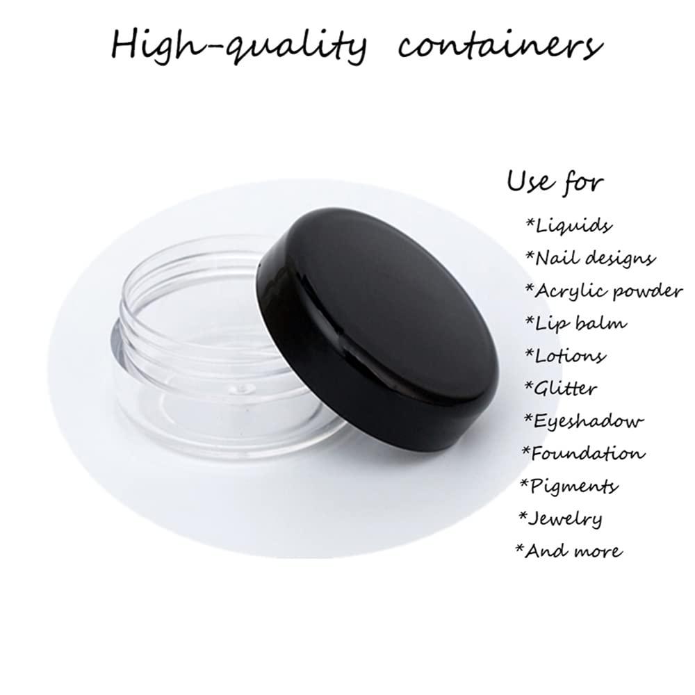ZEJIA Tiny Sample Containers 3 Gram Sample Jars 100pcs Makeup Sample Containers with Lids
