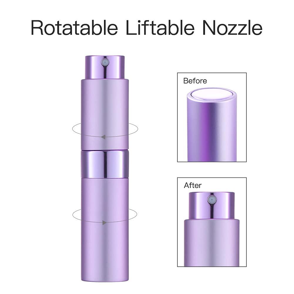 Refillable Perfume Atomizers for Travel - 5 Pack (Purple) – TweezerCo
