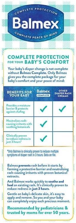 Balmex Zinc Oxide Diaper Rash Cream 4 Oz