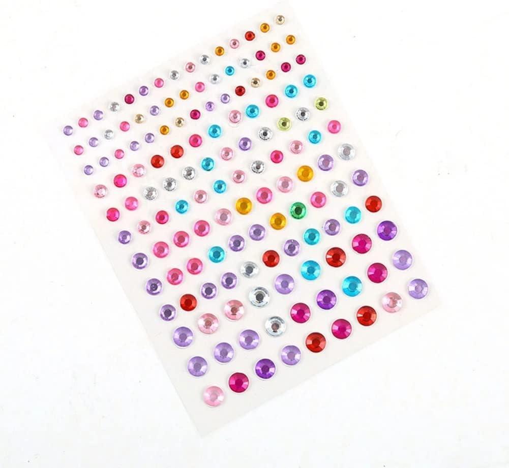 5 Sheets DIY Rhinestone Stickers Colorful Acrylic Diamond Paste