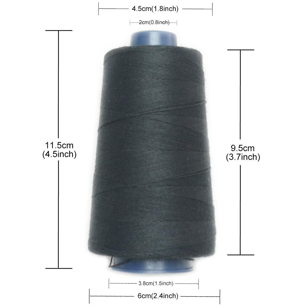 Luwigs Black Weaving Thread 100% Polyester for Making Wig Sewing Hair Weft  Hair Extension 1pc (1pc, Black)