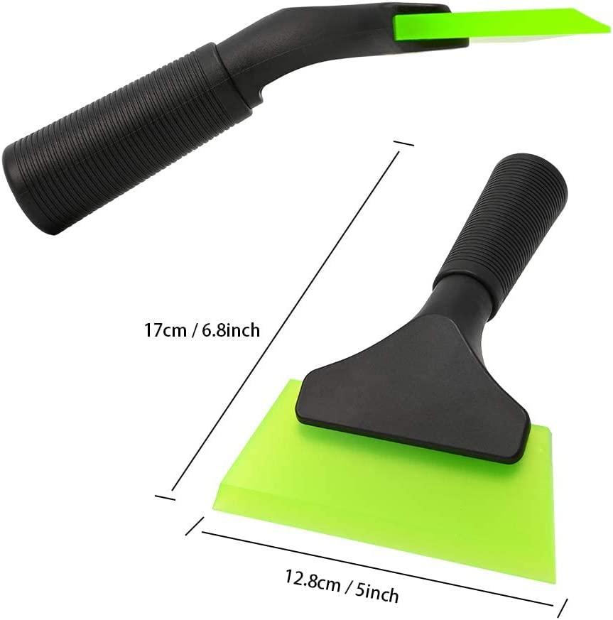  FOSHIO Small Squeegee with 5 Inch Green Rubber Blade Mini Wiper  Window Tinting Tools for Mirror Glass Window Cleaner with Non-Slip Handle :  Automotive