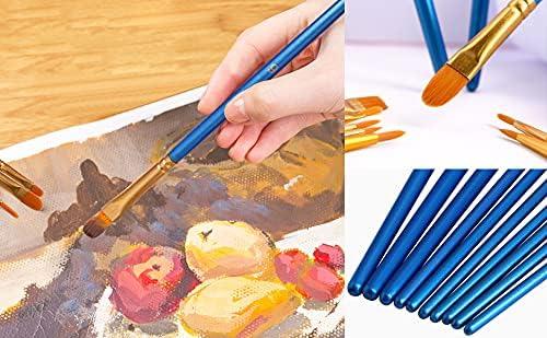 20 Pcs Paint Brushes, Paint Brush Set, Paint Brushes for Acrylic Painting,  Watercolor Brushes, Acrylic Paint Brushes for Acrylic Oil Watercolor,  Miniature Detailing, and Rock Painting 