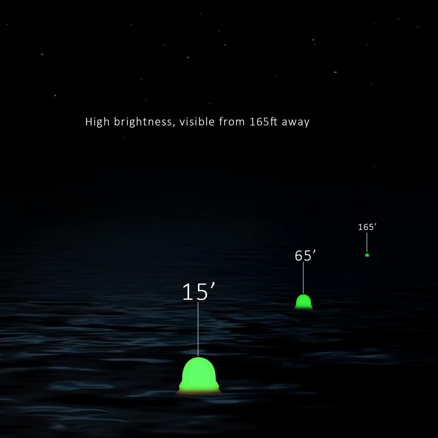 LED Fishing Bobbers,2pcs LED Fishing Floats Night Fishing Glow Bobbers  Night Fishing Lighted Floats High-Precision Functionality