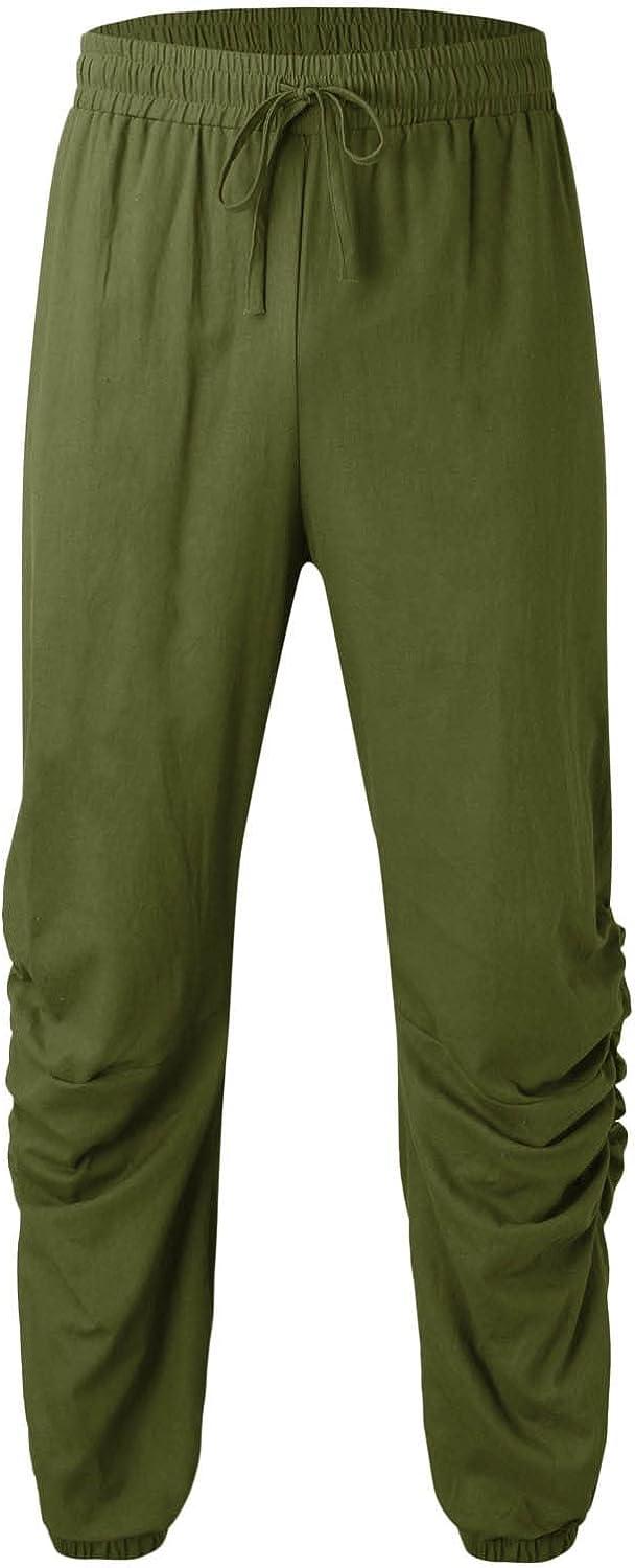  BRISIRA Mens Sweatpants Flare Pants Joggers for Men Fleece  Lined with Pockets Elastic Drawstring Bell Bottoms Baggy OliveGreen :  Clothing, Shoes & Jewelry