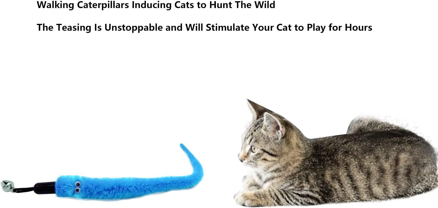 Vovamo Cat Toys Wand for Indoor Cat,1PCS Retractable Cat Wand Toy
