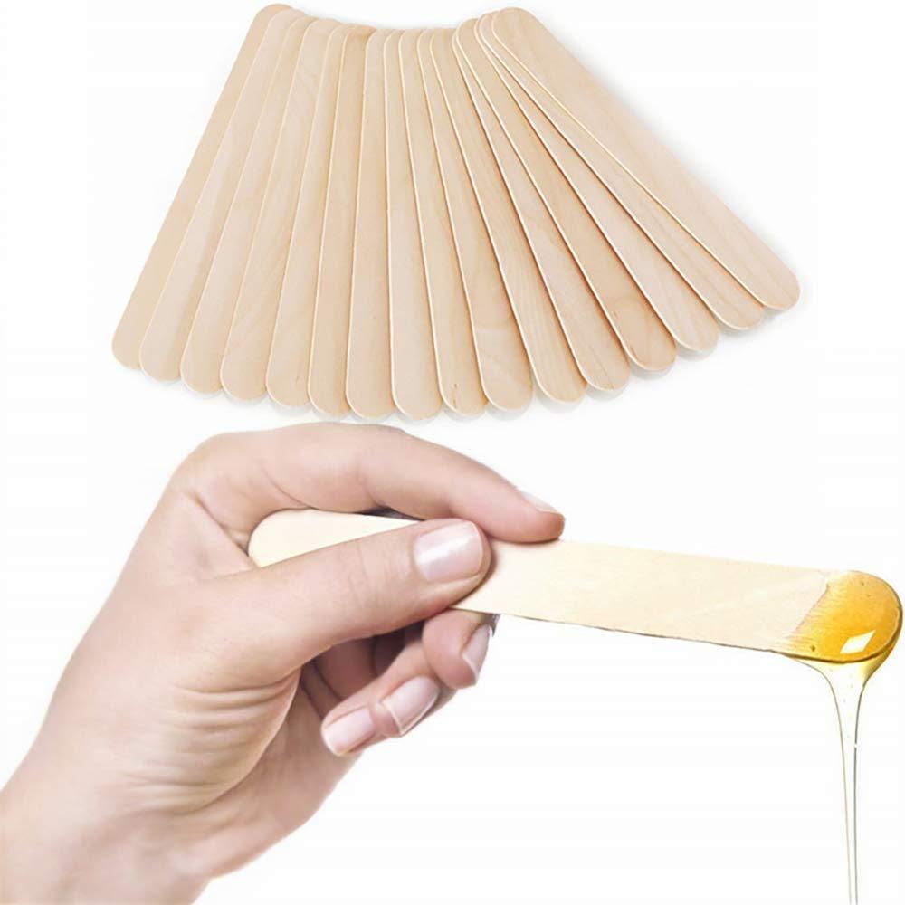 50pcs Wooden Wax Sticks - For Body Legs Face And Small Medium Large Sizes  Eyebrow Waxing Applicator Spatulas For Hair Removal Or Wood Craft Sticks  Wood Wax Spatula Applicator, Body Hair Removal
