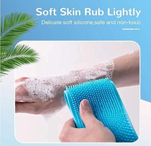 Silicone Back Scrubber for Shower, Exfoliating Lengthen Silicone Body  Scrubber, Silicone Bath Body Brush, Easy to Clean, Lathers Well,  Comfortable