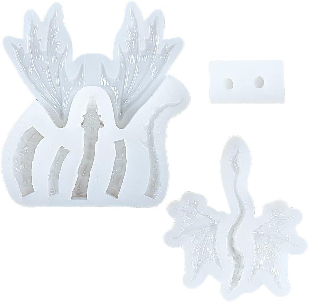3 PCS epoxy resin craft Casting Silicone Fondant Snowflake Pendant