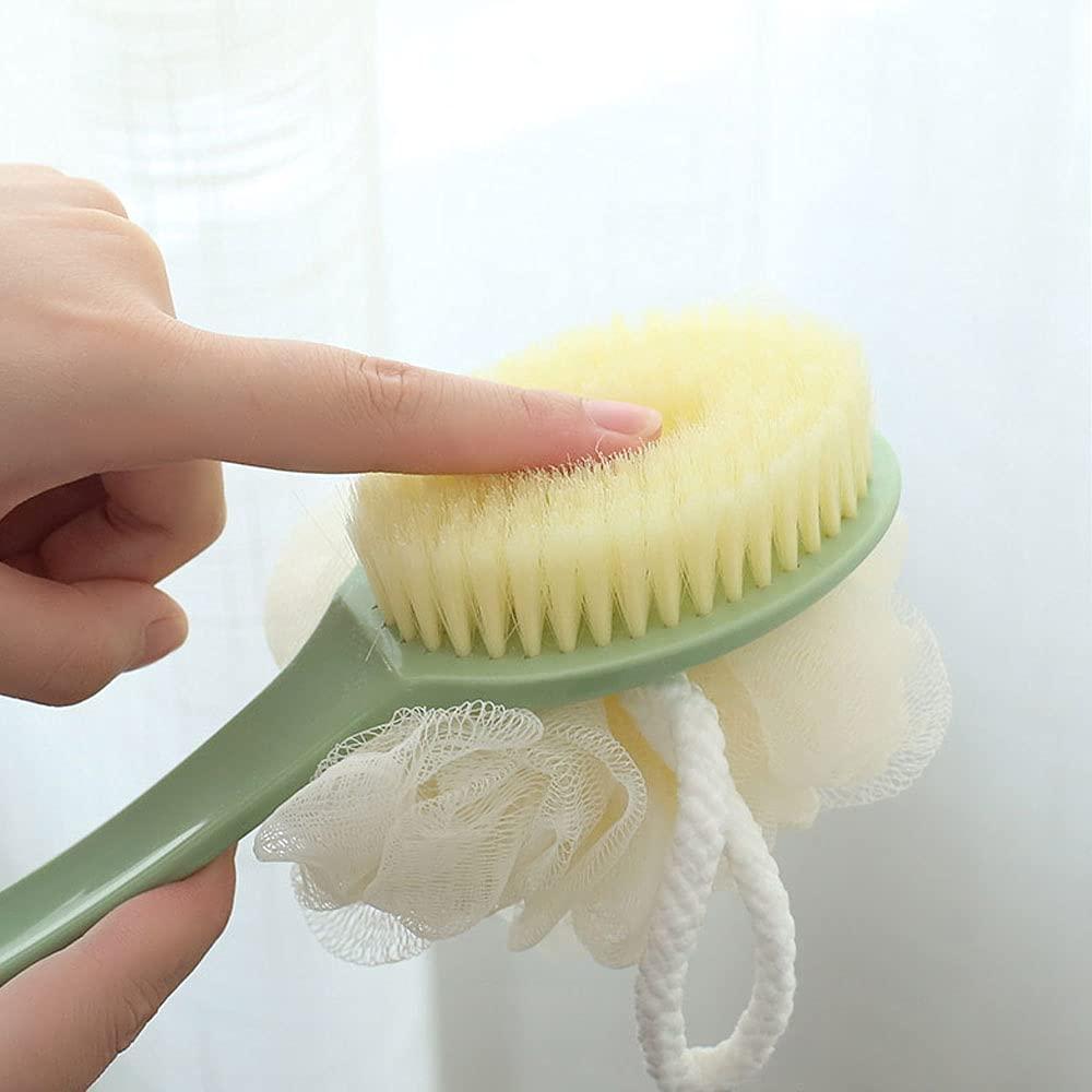 2 In 1 Bath Back Scrubber Long Handle Double Side Bath Body Brush