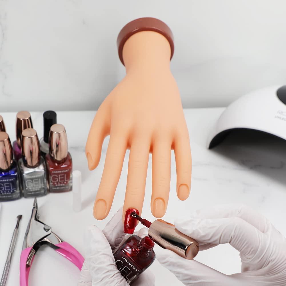 Fushen Acrylic Nail Practice Hand Silicon Nail Hand Practice