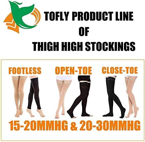 TOFLY® Thigh High Compression Stocking Footless for Women & Men, 1