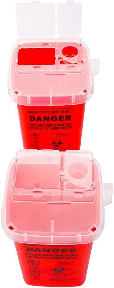 Sharps Disposal Container 5 Pack Needle Disposal Container 1 Quart Size