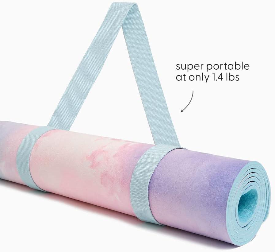 POPFLEX by Blogilates Heart in the Clouds Vegan Suede Yoga Mat With Strap -  Ultra Absorbent Exercise Mat - Non Slip Yoga Mat - Large Yoga Mat for Women  - Wide Yoga Mat, Thick Texture for Support, Mats -  Canada