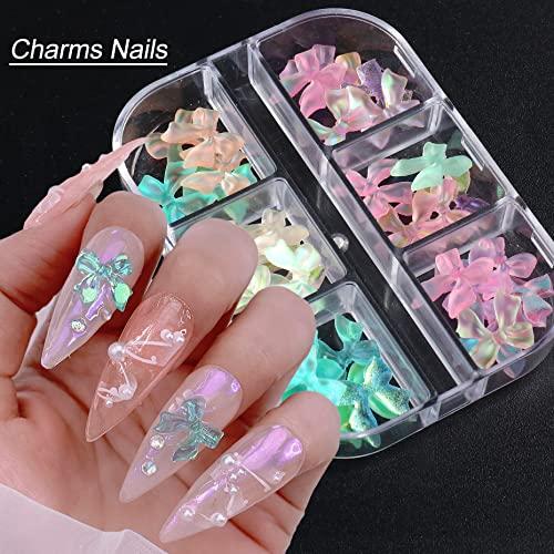Cute 30PCS Butterfly Nail Decoration Multi-colored Fresh DIY Nail Resin  Drill Nail Art Aurora Butterfly Drill Manicure Ornament