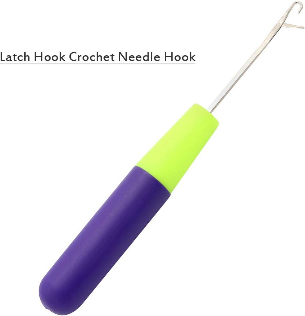 Ymiko Latch Hook Set, Latch Crochet Hook Different Size For Scarf Carpet  Crafts For Braid Hair For Women 