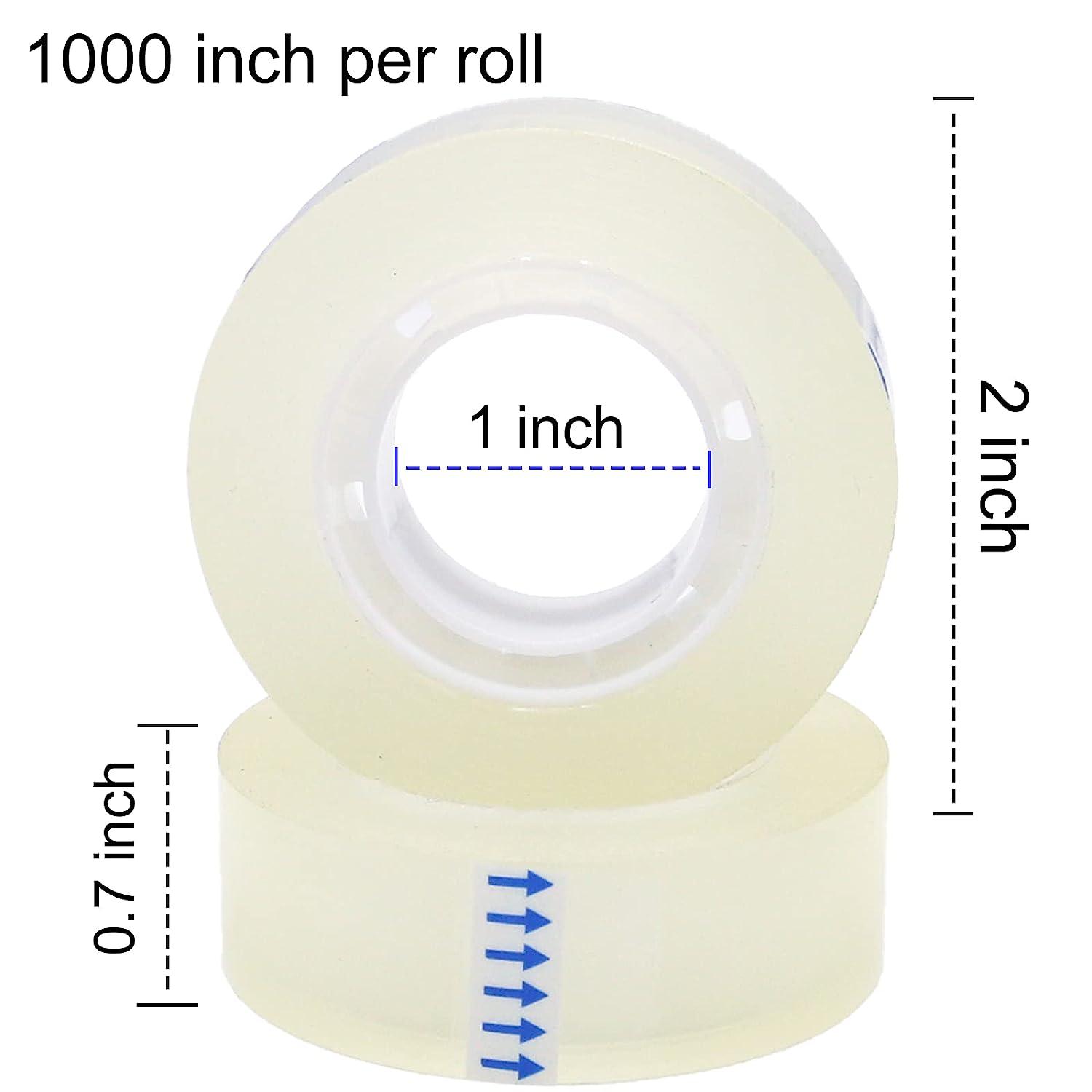 Invisible Tapes, Deli 12-Rolls Invisible Tape 3/4 x 1000 Inches, Numerous  Applications Stationery Transparent Tape for Office Home School